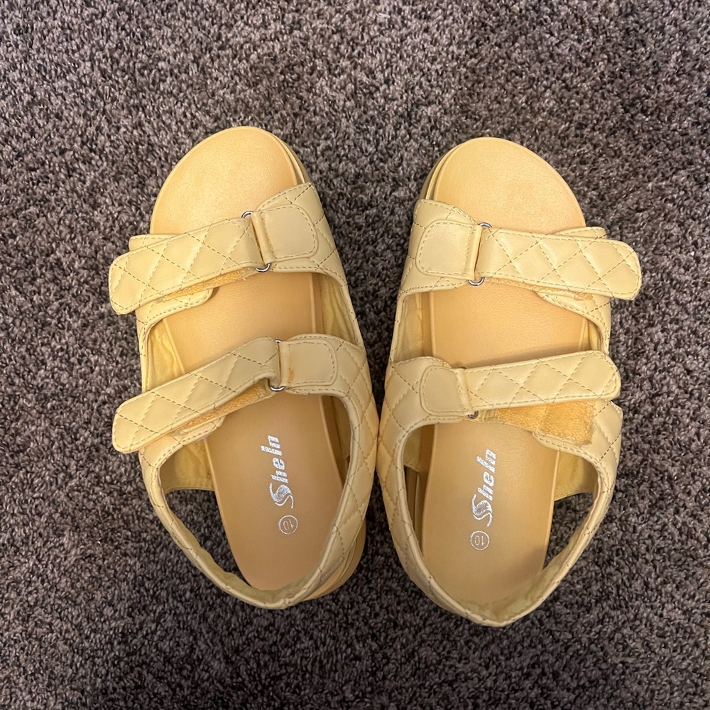 Stylish Yellow Quilted Sandals
